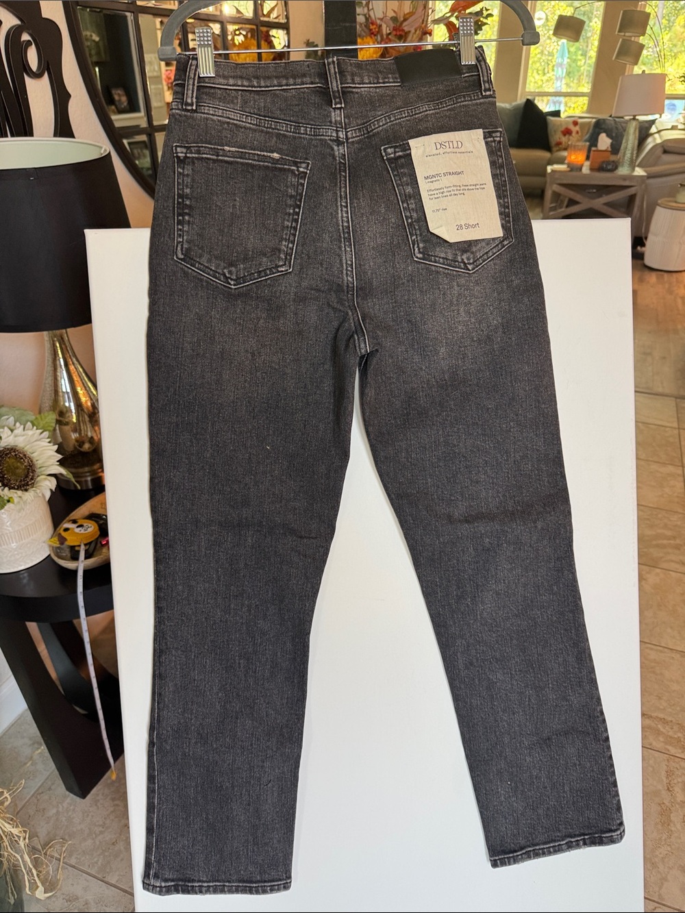 DSTLD Charcoal Black Slim-Straight Jeans